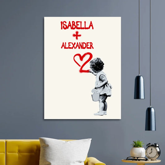 Banksy Girl Wall Art Customizable